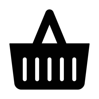 web, mobil ve infographics, vektör çizim için gıda sepeti satırı simgesi