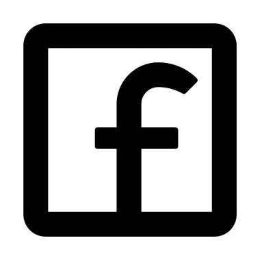 web, mobil ve infographics, vektör çizim için Facebook satırı simgesi