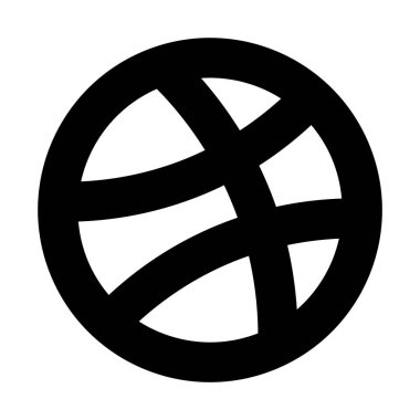 Dribbble logo satırı simgesi web, mobil ve infographics, vektör çizim için