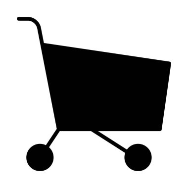 Web, mobil ve bilgi grafikleri için alışveriş arabası simgesi, vektör illüstrasyonu