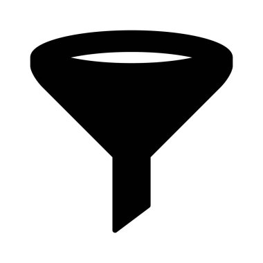 satırı simgesi web, mobil ve infographics, vektör çizim için huni