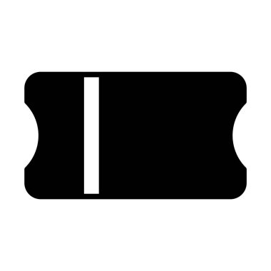 Web, mobil ve infographics, vektör çizim için bilet satırı simgesi