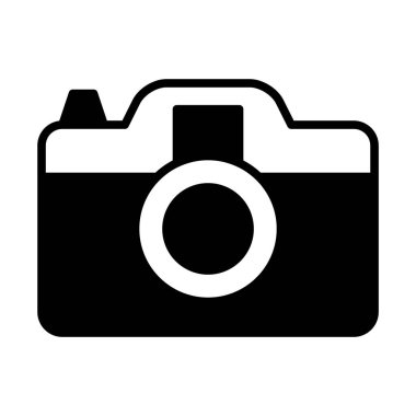 web, mobil ve infographics, vektör çizim için kamera satırı simgesi