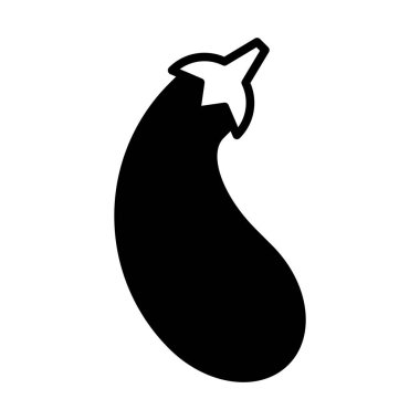 web, mobil ve infographics, vektör çizim için patlıcan satırı simgesi