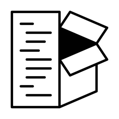 web, mobil ve infographics, vektör çizim için paket satırı simgesi