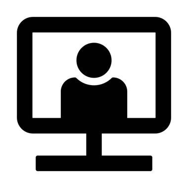 Web, mobil ve infographics, vektör çizim için Webinar satırı simgesi