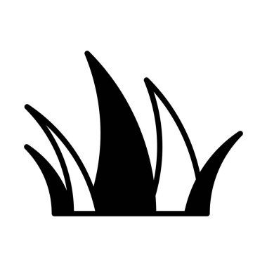 web, mobil ve infographics, vektör çizim için çim satırı simgesi