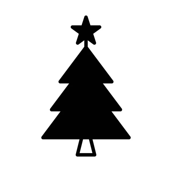 Web Mobil Infographics Vektör Çizim Için Noel Ağacı Satırı Simgesi — Stok Vektör