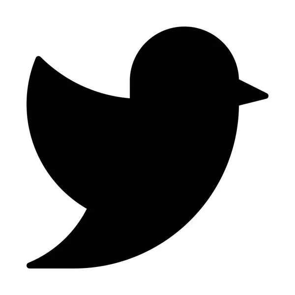移动和信息的 Twitter 线图标 矢量插图 — 图库矢量图片