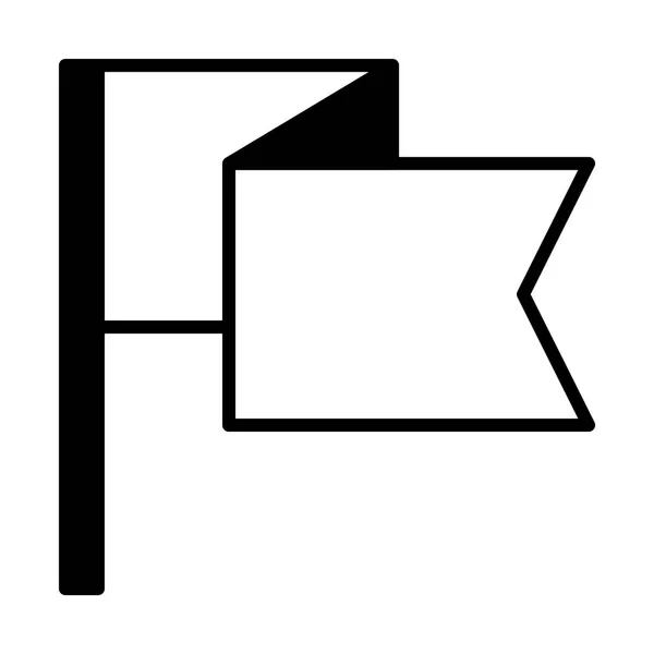 Icono Línea Bandera Para Web Móviles Infografías Ilustración Vectorial — Vector de stock