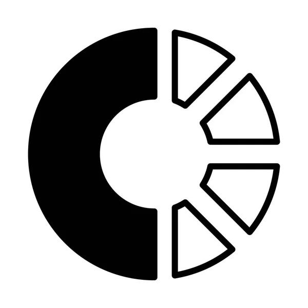 Diagramm Radiales Liniensymbol Für Web Mobil Und Infografiken Vektorillustration — Stockvektor