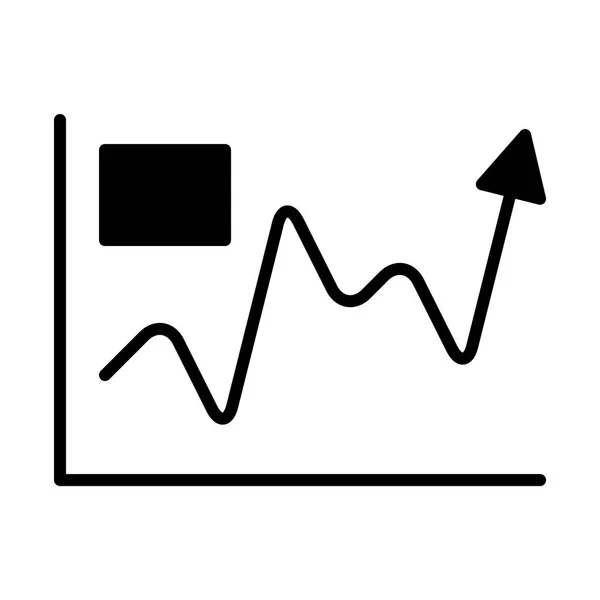 Icône Ligne Graphique Pour Web Mobile Infographie Illustration Vectorielle — Image vectorielle