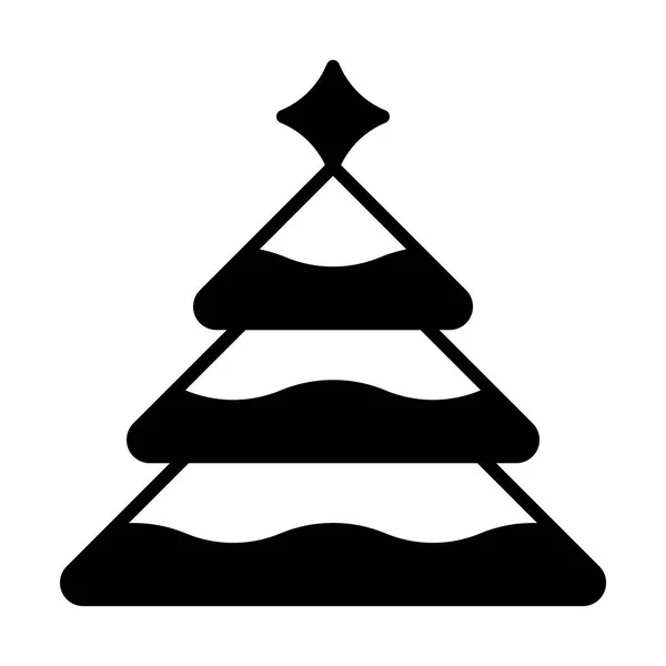 Kerstboom Lijn Icoon Voor Web Mobiele Infographics Vectorillustratie — Stockvector