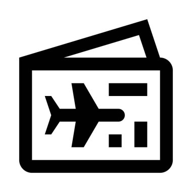 seyahat biletleri simgesi, illüstrasyon vektör