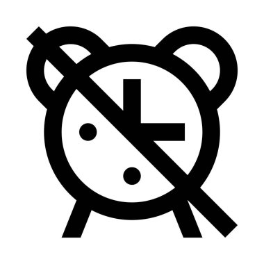 Alarm, zaman, engellenen web simgesi, vektör çizim