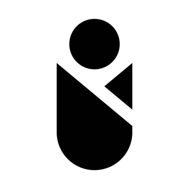 Yeni doğan bebek simge vektör çizim