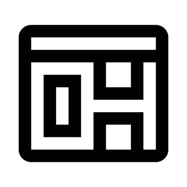 tarayıcı simgesi vektör illüstrasyonu