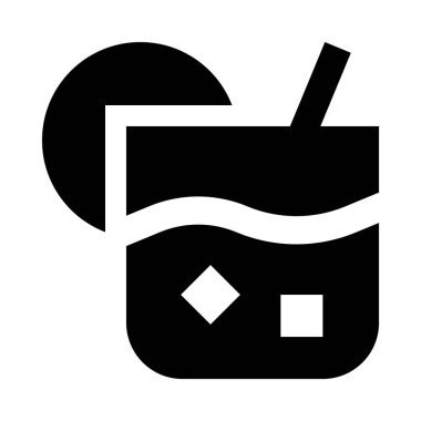 kokteyl simgesi illüstrasyon