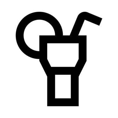 kokteyl simgesi illüstrasyon