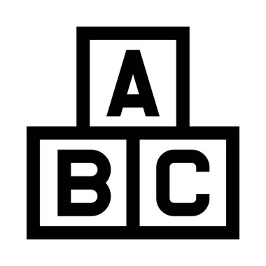 ABC blok. Doodle tarzı. Beyaz arka plan üzerinde bir araya blokları.