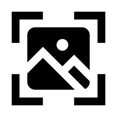 Fotoğraf dosyası satırı simgesi web, mobil ve infographics, vektör çizim için