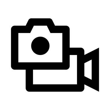 Fotoğraf, video simge vektör çizim