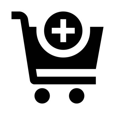 Web, mobil ve bilgi grafikleri için alışveriş arabası simgesi, vektör illüstrasyonu