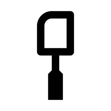 Web, mobil ve infographics, vektör çizim için spatula satırı simgesi