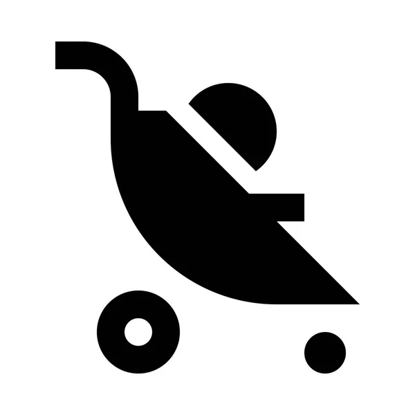 Ícone Carrinho Bebê Ilustração Vetorial —  Vetores de Stock