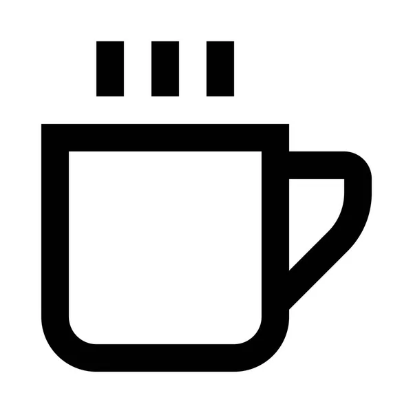 Icono Línea Taza Para Web Móvil Infografías Ilustración Vectorial — Archivo Imágenes Vectoriales