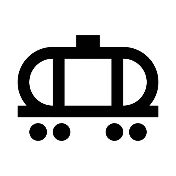 Railway Carriage Icon Vector Illustration — Stock Vector