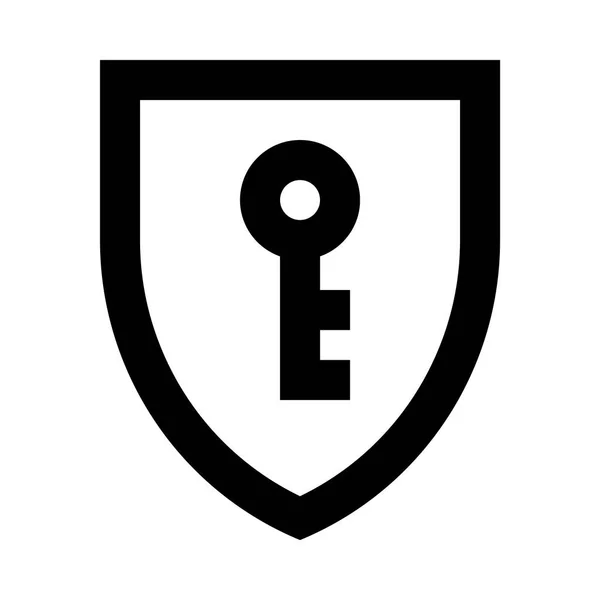 Escudo Seguridad Icono Vector Ilustración — Vector de stock