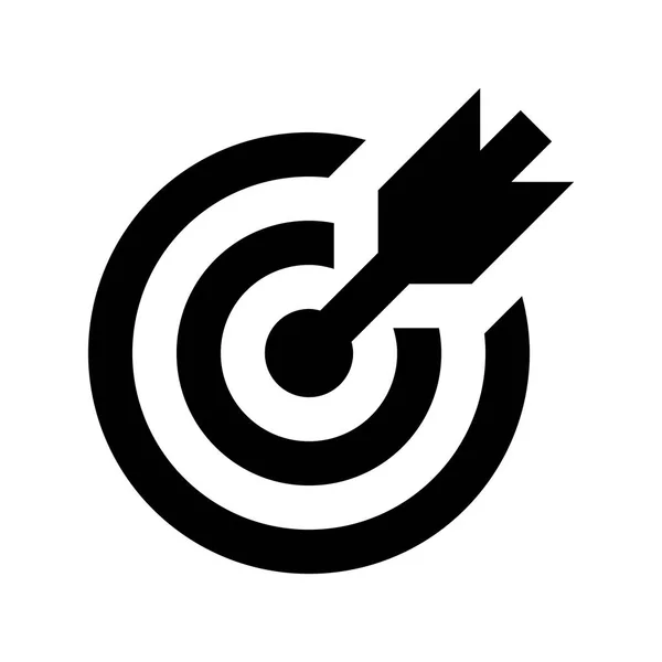 Objetivo Icono plano — Vector de stock