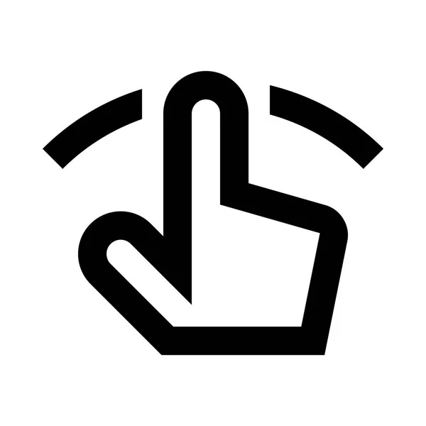 Touch gebaar pictogram illustratie — Stockvector
