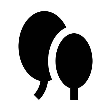 Balon minimalist tek renkli simge 