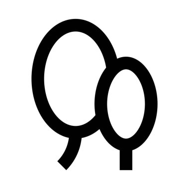 Balon minimalist tek renkli simge 