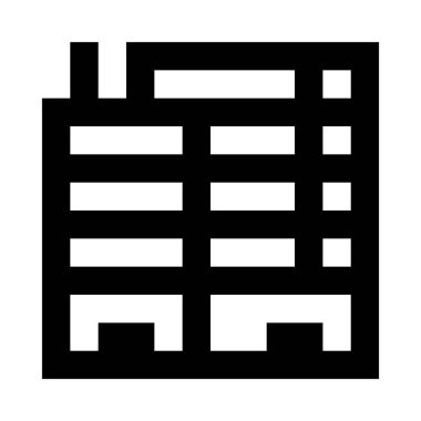 Binanın minimalist tek renkli simge