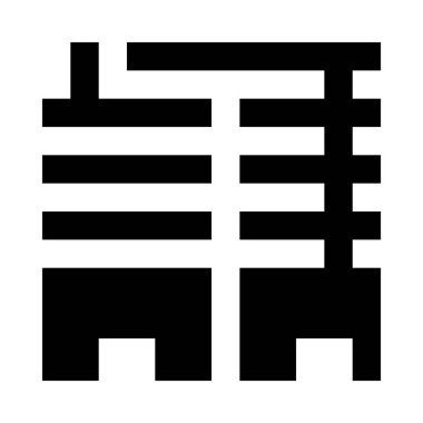 Binanın minimalist tek renkli simge