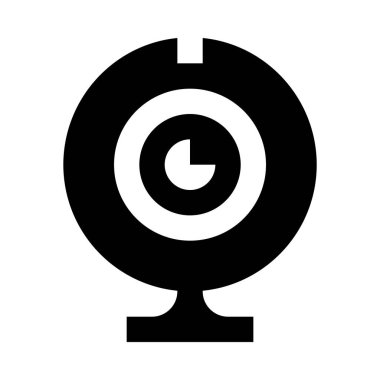 Web-fotoğraf makinesinin minimalist tek renkli simge 