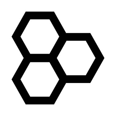 Minimalist tek renkli simge, kristal hücrenin