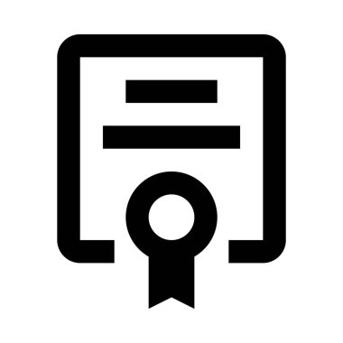 Diploma veya sertifika minimalist tek renkli simge