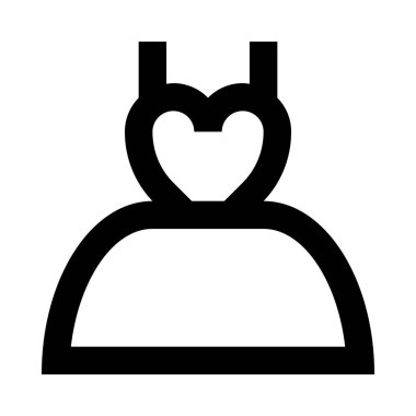 Elbisesinin minimalist tek renkli simge