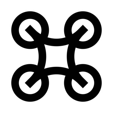 Dronun minimalist tek renkli simge