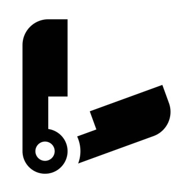 Minimalist tek renkli simge saç demir