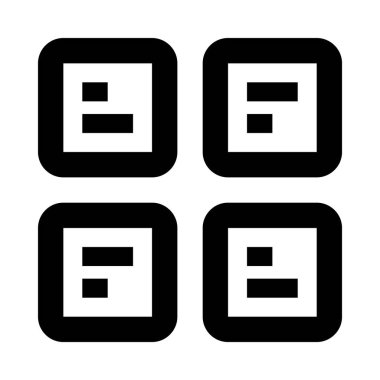 Minimalist tek renkli simge listesinin