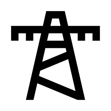 Güç hattı minimalist tek renkli simge