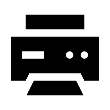 Minimalist tek renkli yazıcı simgesini