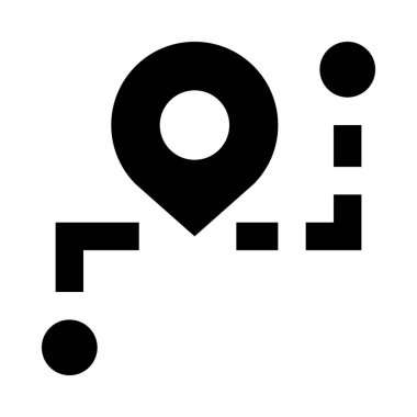 Coğrafi etiket minimalist tek renkli simge