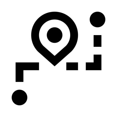 Coğrafi etiket minimalist tek renkli simge