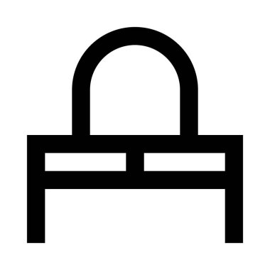 Tablo yansıtma ile minimalist tek renkli simge